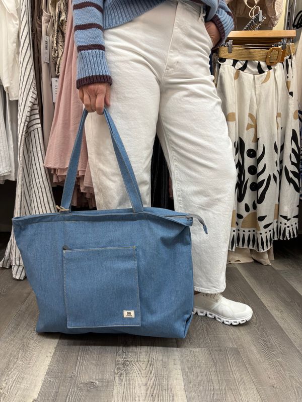 ORI London Portobello Light Wash Denim Large Tote