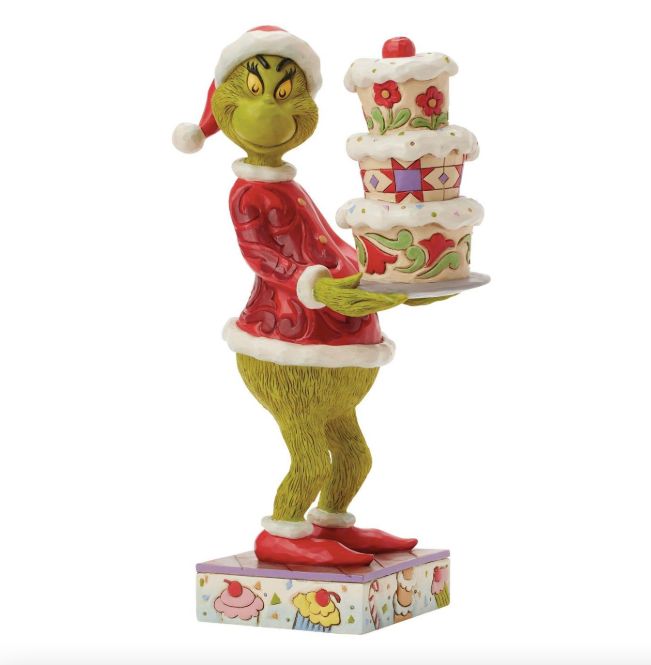 Jim Shore Grinch with Grinchy Cake