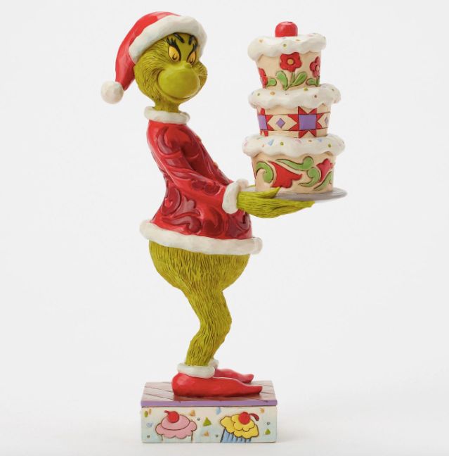 Jim Shore Grinch with Grinchy Cake