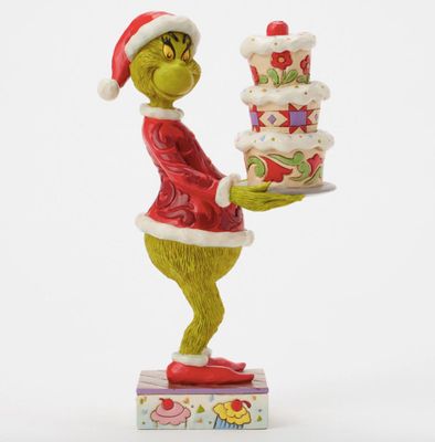 Jim Shore Grinch with Grinchy Cake