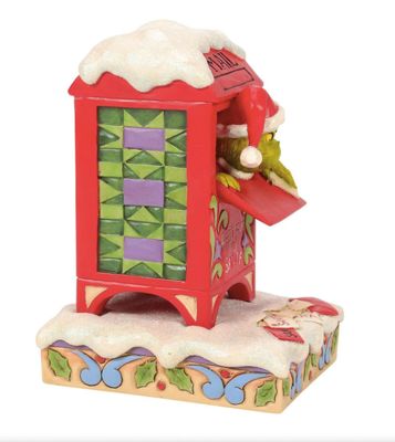 Jim Shore Grinch in Mailbox Stealing Letters