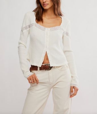 Free People Let&#39;s Party Cardi Clean Ivory