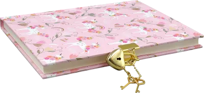 Peter Pauper Lock Journal Unicorn Blooms