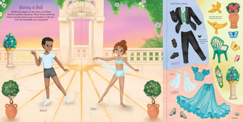 Peter Pauper Sticker Doll Dress Up Book Dancers