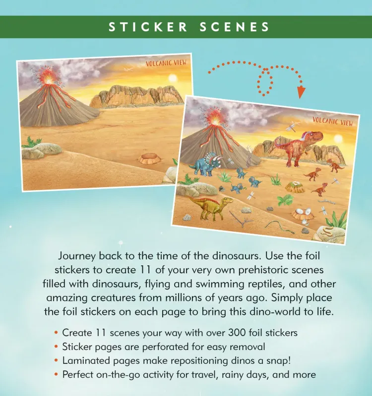 Peter Pauper Sticker Scenes Dinosaurs