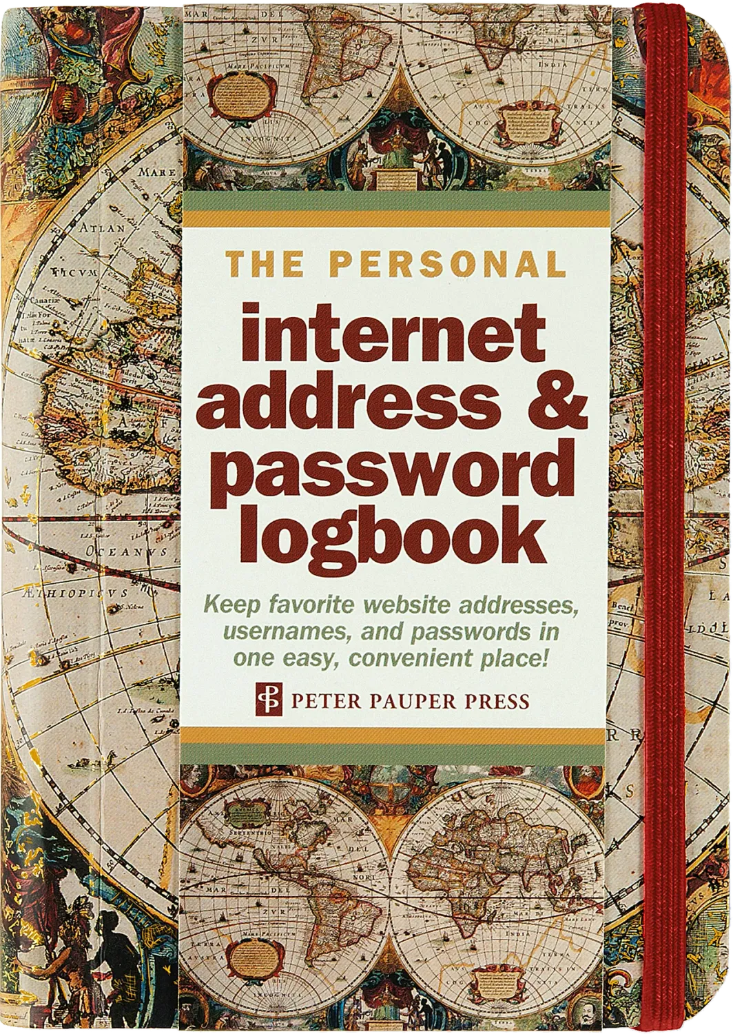 Peter Pauper Internet Log Book Old World