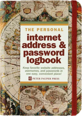 Peter Pauper Internet Log Book Old World