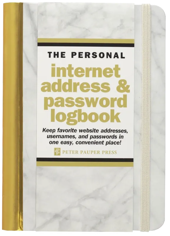 Peter Pauper Internet Log Book Marble