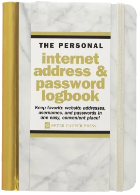 Peter Pauper Internet Log Book Marble