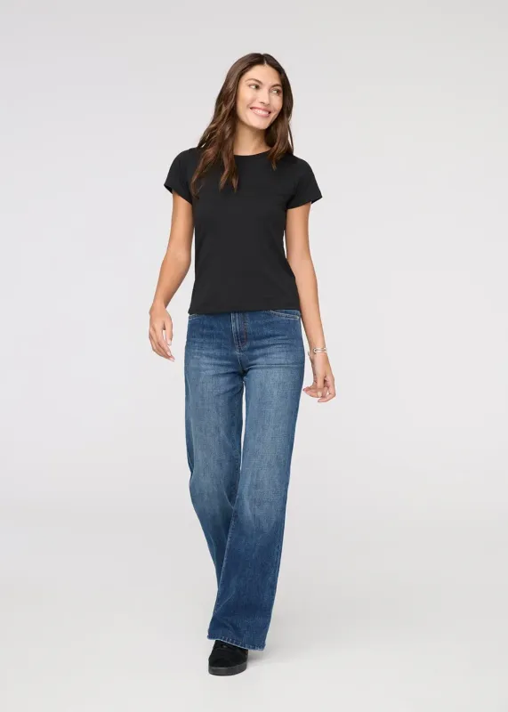 Duer PurePima Slim Crew Black