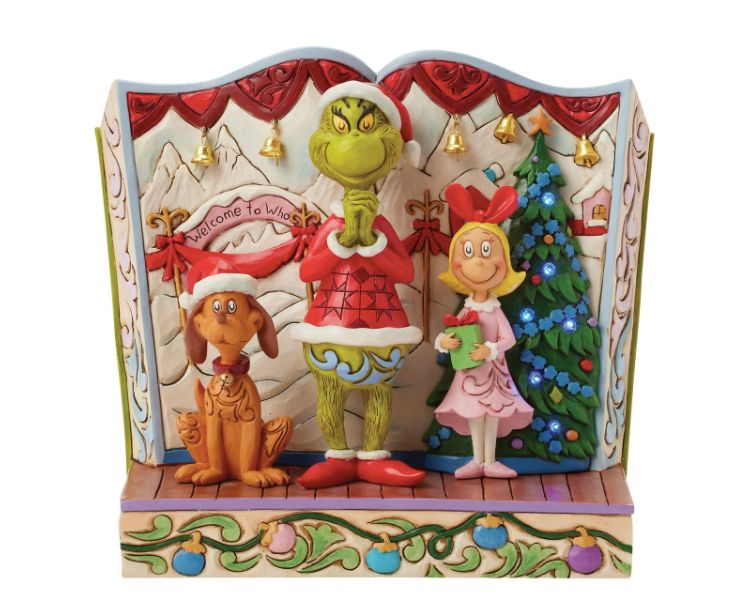 Jim Shore Grinch with Max and Cindy Storybook