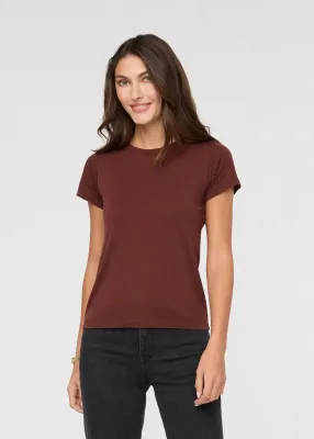 Duer PurePima Slim Crew Maroon