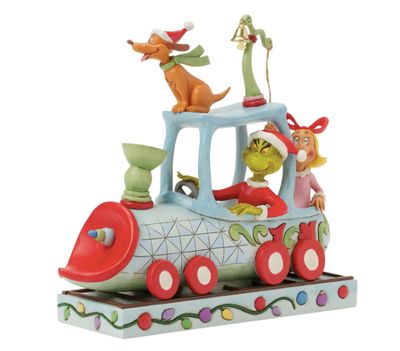Jim Shore Grinch, Max and Cindy in Train