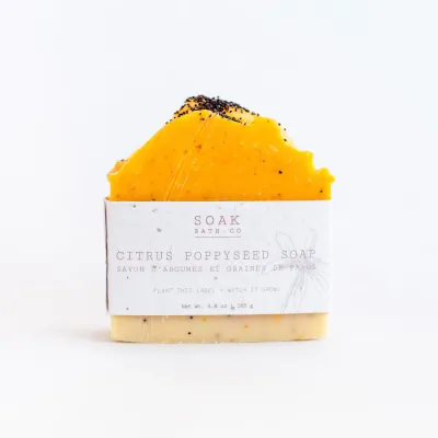 Soak Bath Co Citrus Poppyseed Soap Bar