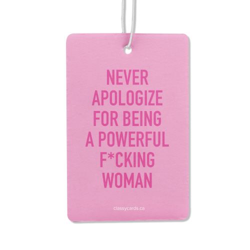 Classy Cards Air Freshener Powerful Fucking Woman