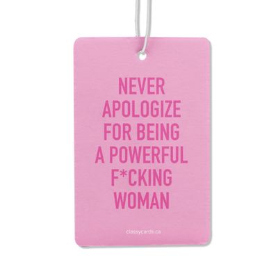 Classy Cards Air Freshener Powerful Fucking Woman