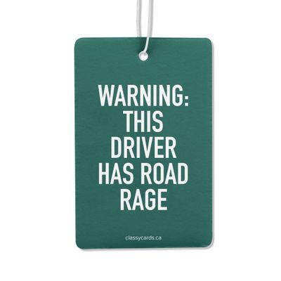Classy Cards Air Freshener Road Rage