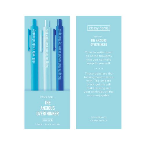 Classy Cards Pens Anxious Overthinker