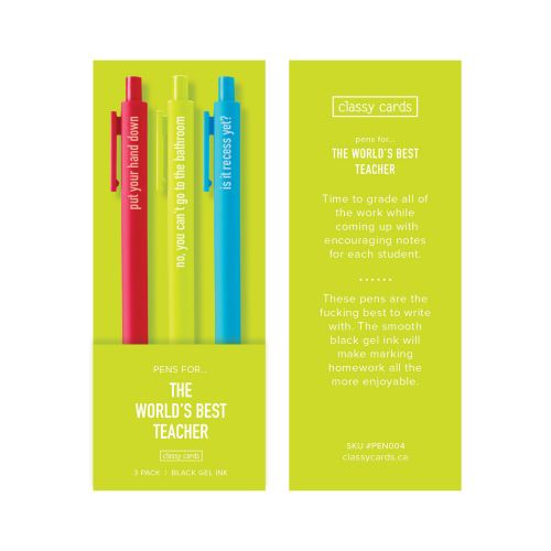 Classy Cards Pens World&#39;s Best Teacher