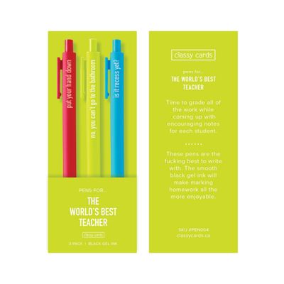 Classy Cards Pens World&#39;s Best Teacher