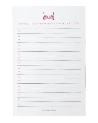 Classy Cards Notepad Bra
