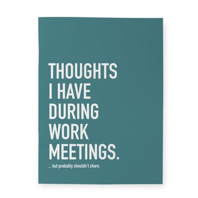 Classy Cards Notebook During Work Meetings