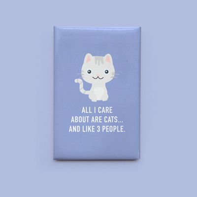 Classy Cards Magnet Care About Cats