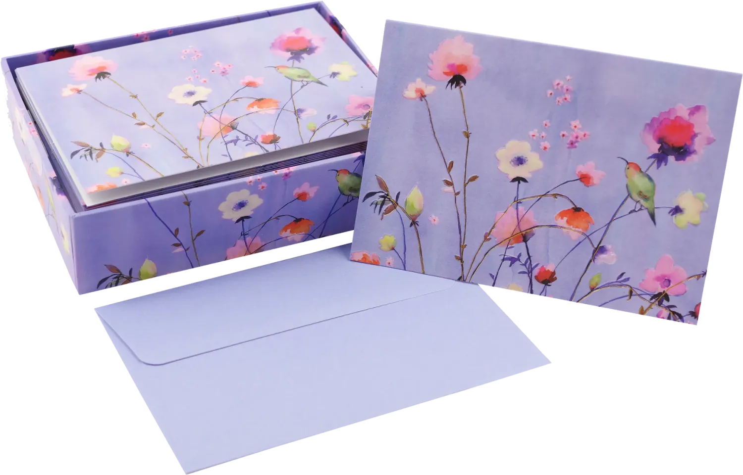 Peter Pauper Note Card Lavender Wildflowers