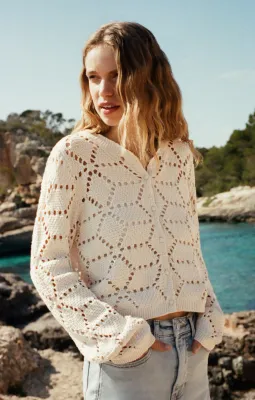 Z Supply Rosalyn Sweater Cardigan Crystal