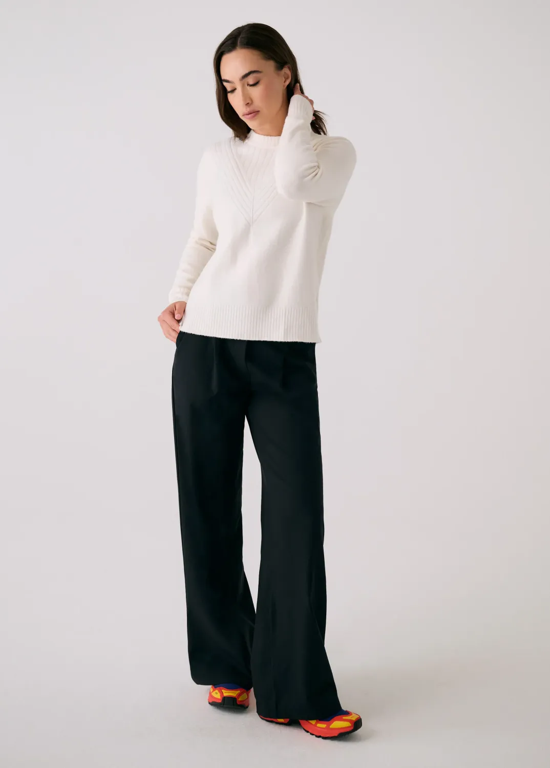 Lole Camila Crew Neck Sweater Cream Heather