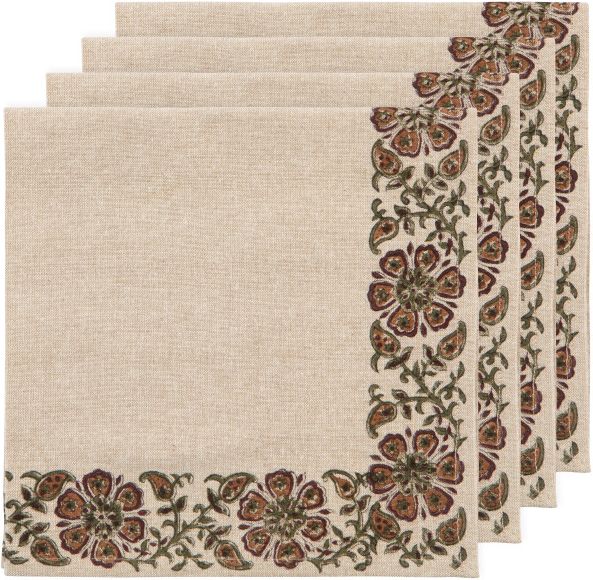 Danica Block Print Elysian Napkin Set/4