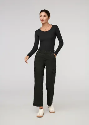 DUER LuxTwill High Rise Cargo Pant Evergreen