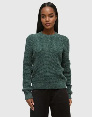Ten Tree W Highline Nep Crew Sweater Forest Pine Nep