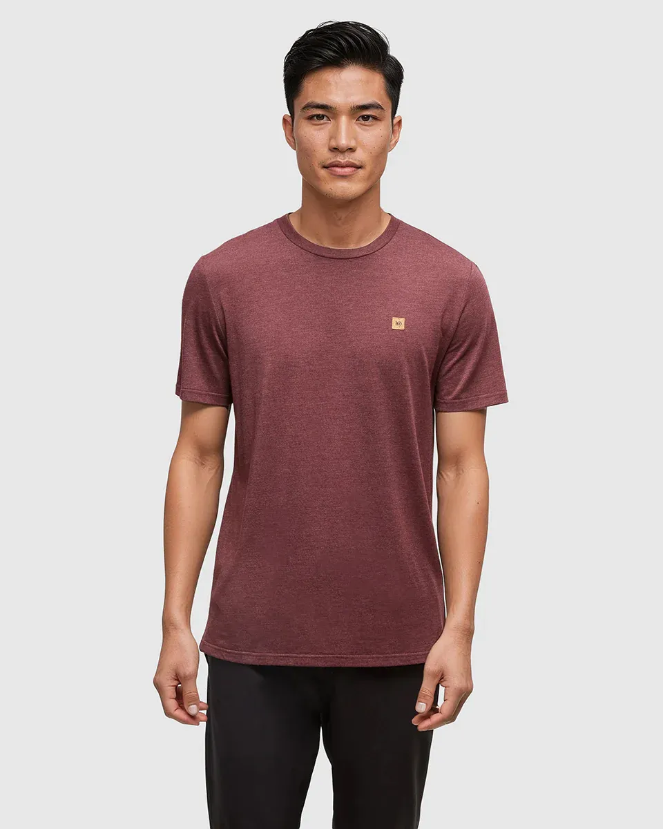 Ten Tree M Baker T-Shirt Deep Burgundy Heather