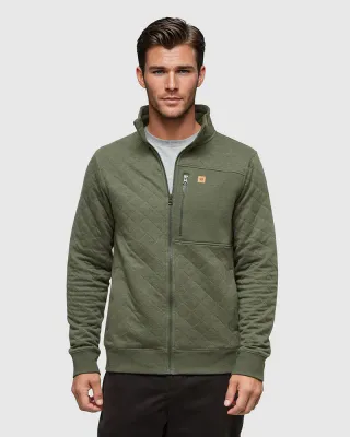 Ten Tree M Begbie Full Zip Deep Olive Heather