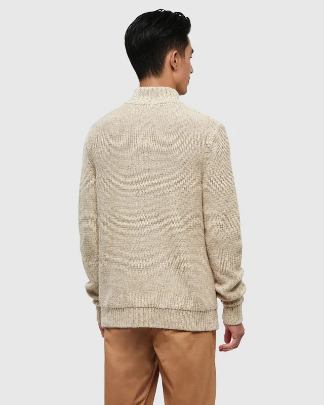 Ten Tree M Conrad Sweater Warm Oak Nep