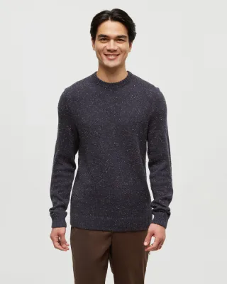 Ten Tree M Highline Nep Crew Sweater Midnight Blue