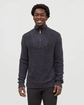 Ten Tree M Conrad Sweater Midnight Blue Nep