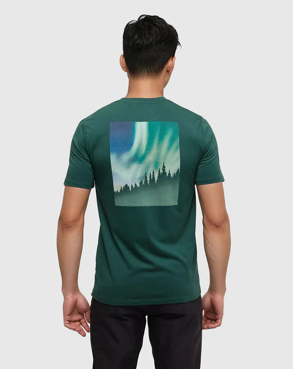 Ten Tree M Northern Aurora T-Shirt Forest Pine/Aurora