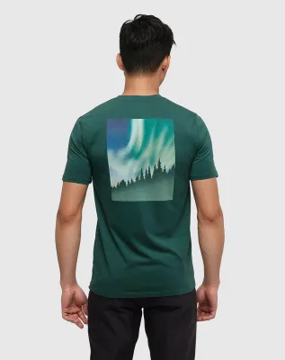 Ten Tree M Northern Aurora T-Shirt Forest Pine/Aurora