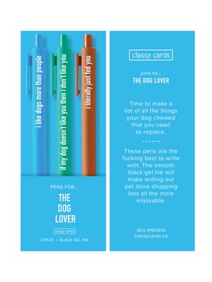 Classy Cards Pens Dog Lover