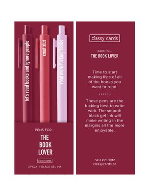 Classy Cards Pens Book Lover