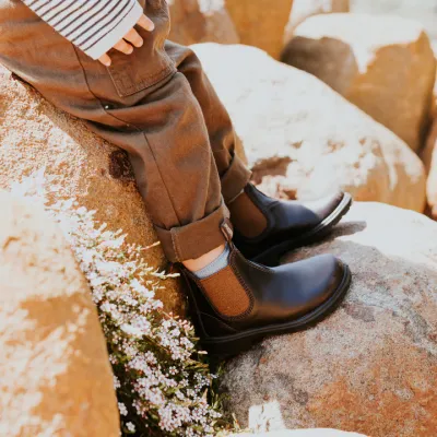 Kids Blundstone 2591 Brown with Toffee Elastic