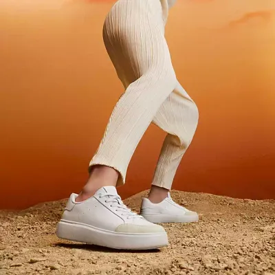 FitFlop RTG Leather/Suede Sneakers Urban White