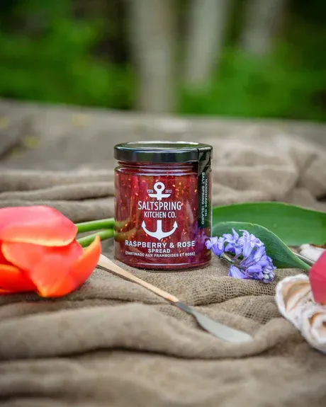 Saltspring Kitchen Co. Raspberry &amp; Rose Spread 125mL