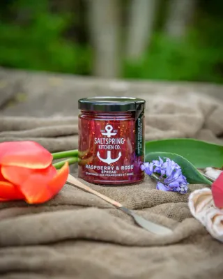 Saltspring Kitchen Co. Raspberry &amp; Rose Spread 125mL