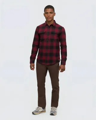 Ten Tree M Forest Flannel Shirt Deep Burgundy/Creek