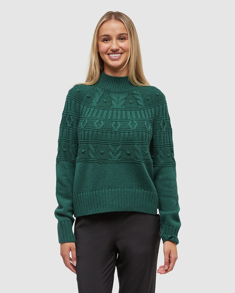 Ten Tree W Highline Pom Neck Forest Pine Heather