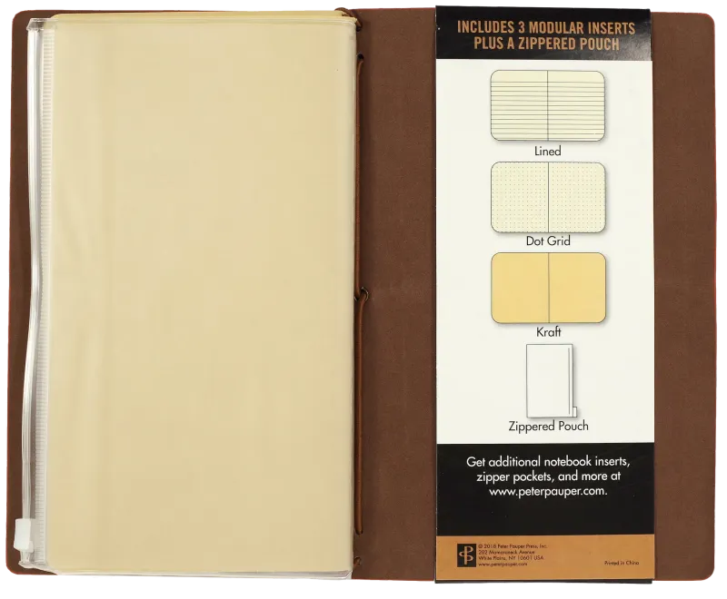 Peter Pauper Journal Voyager Nutmeg