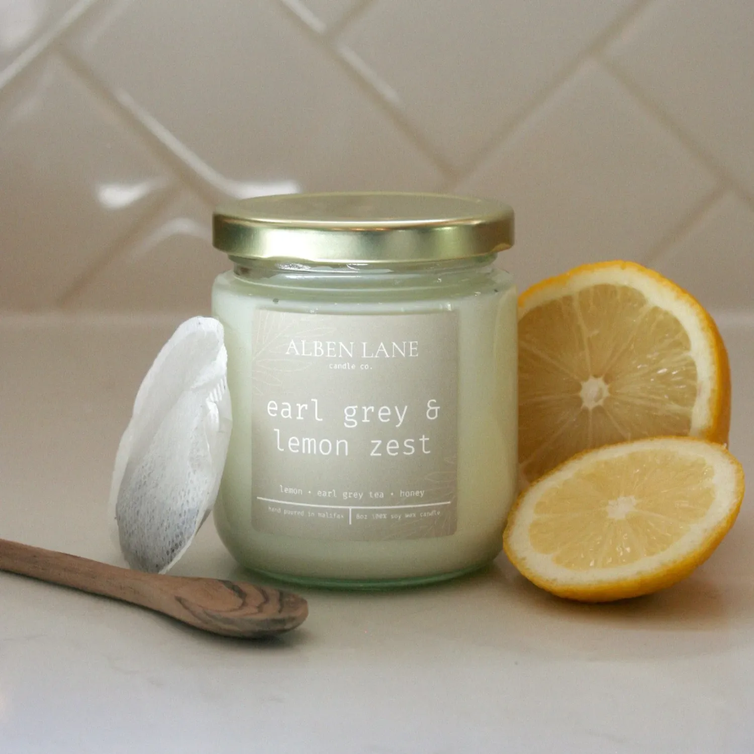 Alben Lane Earl Grey &amp; Lemon Zest Candle 8oz
